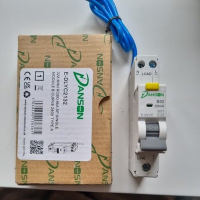 E-DLYC2132 Danson 32amp B 30ma Typ A Kompakt Rcbo 