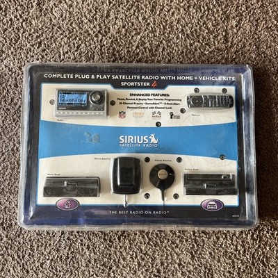 Sirus Sportster 4 Satellite Radio Complete Plug Play Radio Home Vehicle Kit READ