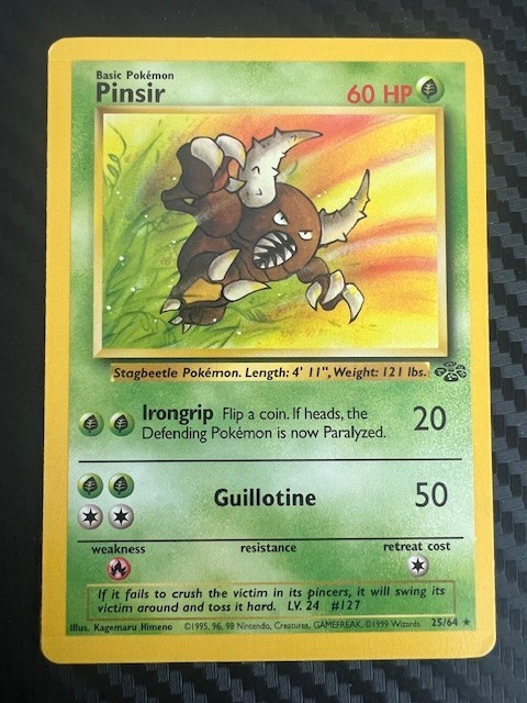Pokémon TCG Pinsir Jungle 25/64 Regular Unlimited Rare LP/MP