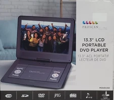 Proscan Elite 13.3" LCD Portable DVD Player, Built in Rechargeable Battery