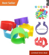 Durable 50PCS Poultry Leg Bands - 16mm Clip-On Tags for Chickens  Ducks