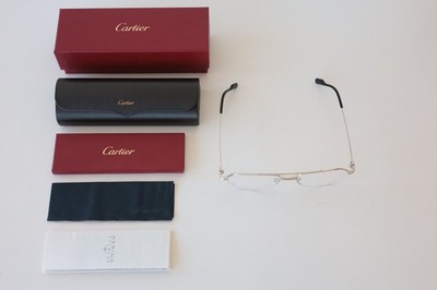New Cartier CT0409O 002 silver eyewear eyeglasses titanium