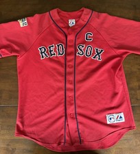 Boston Red Sox Majestic 2007 #33 Custom World Series Alternate Red Jersey L