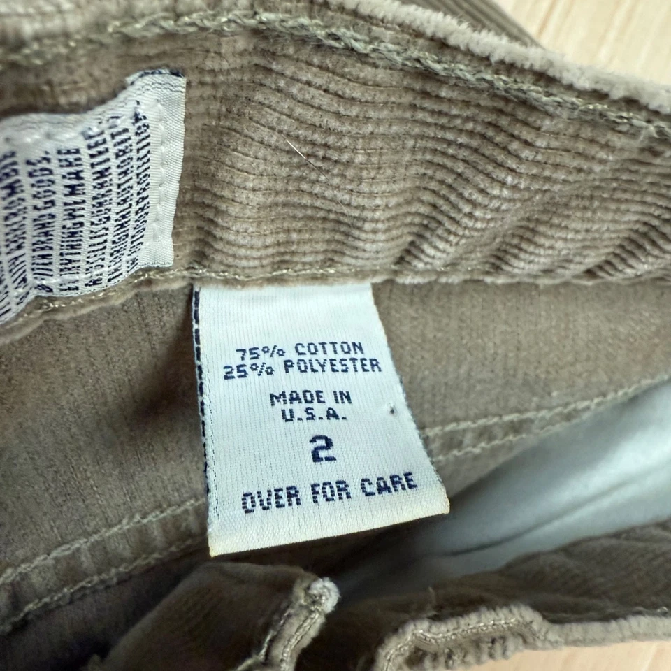 Vintage Abercrombie & Fitch 90s Corduroy Pants y2k Made USA women's size 2 - Image 4 of 4