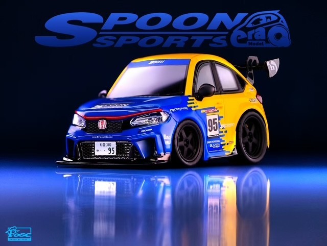 1/64 Spoon シビックFL5 Spoon USA Hot Wheels Spoon Civic Type R FL5 Race Model Car
