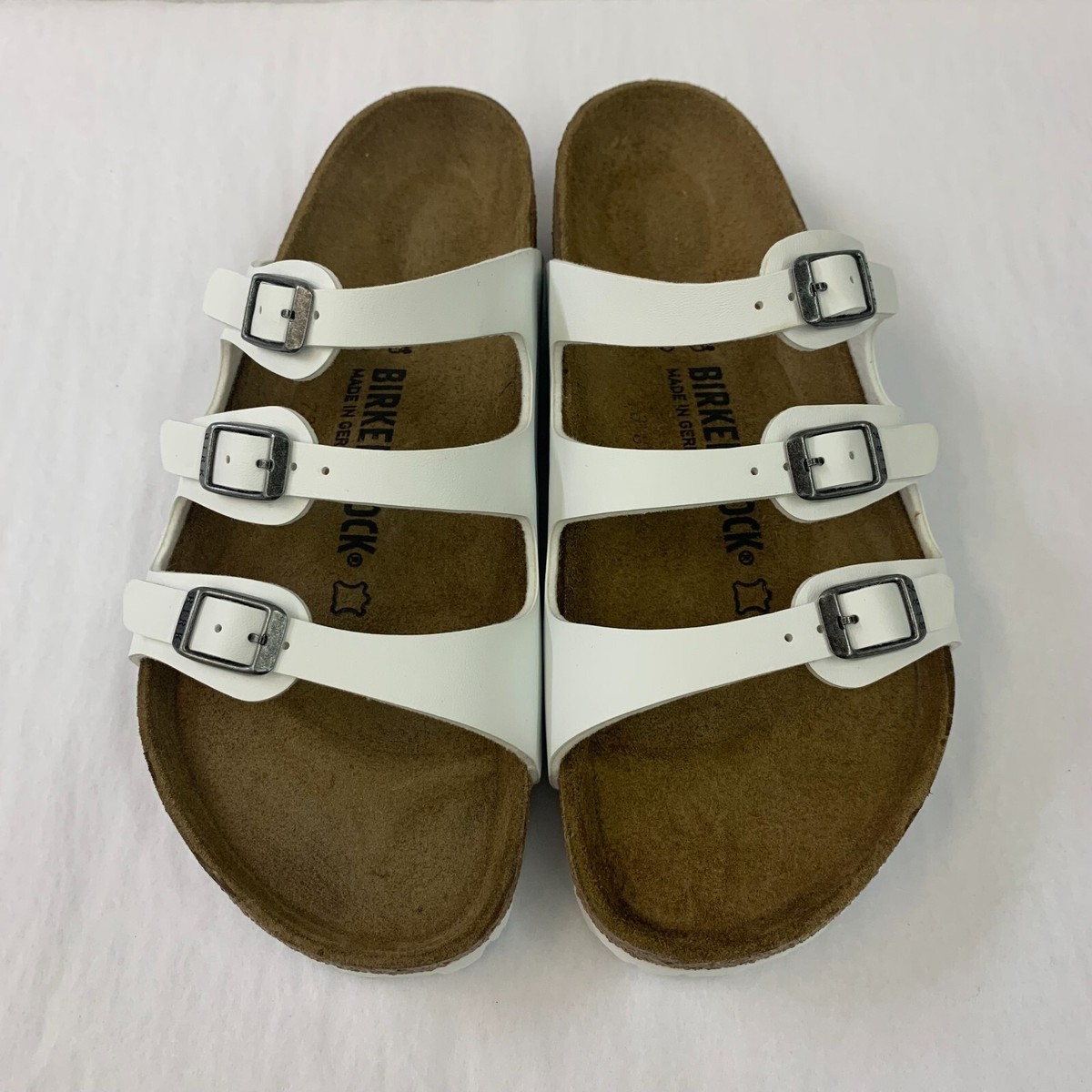 Birkenstock New w/ Box Florida White Birko Flor Narrow Width