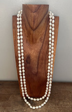 Carolee Jacqueline Kennedy Onassis Style Faux Pearl Flapper Necklace in Pouch