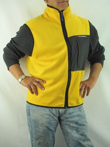 RL Polo Jeans Men's Yellow Black Fleece Vest Size XL BK3 - Picture 4 of 5