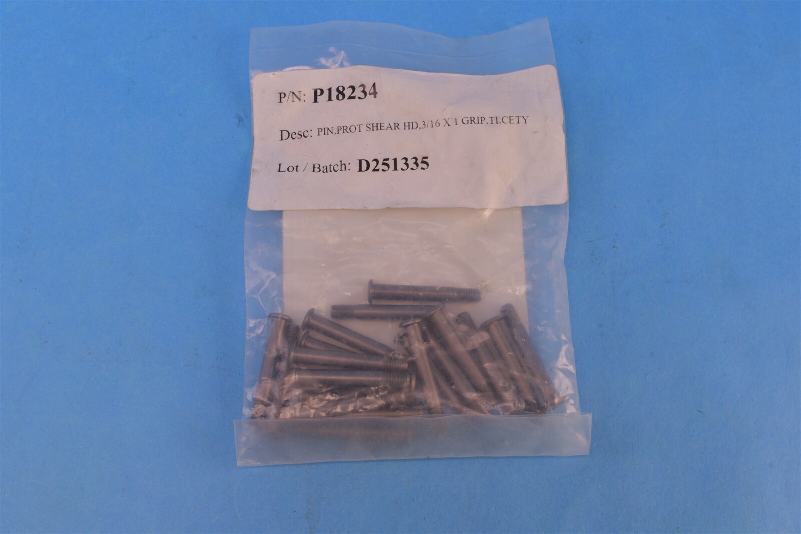 20 Aerospace fastener Pin Rivet Shear Head 3/16 x 1 Threaded Straight HL10V-6-16