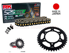 Yamaha MT07 Tracer  Black & Gold RK X-Ring Chain and JT Black Sprocket Kit Set