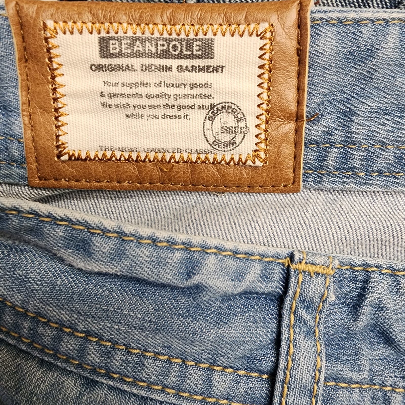 Beanpole Distressed Patchwork Crop Ankle Jeans Wa… - image 4