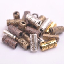 20PCS Tibetan Silver Tube Charm Connector Bail Jewelry Findings 12X6MM M3152