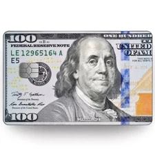 Credit Card Skins Hundred Dollar Bill Vinyl Decal