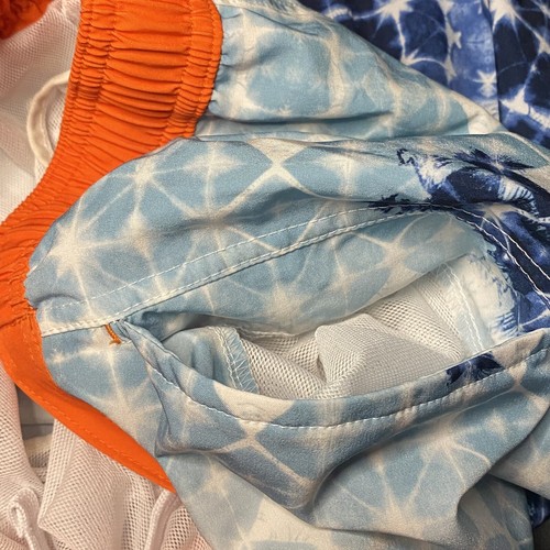 Wonder Nation Swim Shorts Boys XL 14-16 Blue Orange Geometric Print Mesh Lining - Picture 6 of 7
