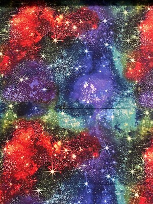 Galaxy Multi Color Fabric 18 x44  100% Cotton - 