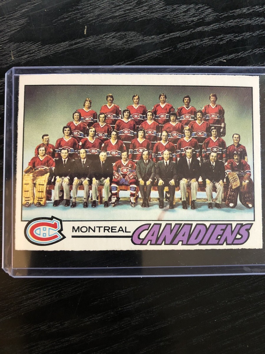 NHLカード 1977-78 Topps Hockey Card # 80 Montreal Canadiens Team Card