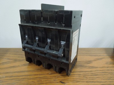 Carlingswitch EA4-X0-03-052-22A-BB 100A 4p 125VDC Circuit Breaker Used