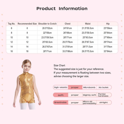 Kids Girls Leotard Dancewear Jumpsuit Patchwork Bodysuit Ice Skating Zipper - Picture 8 of 60