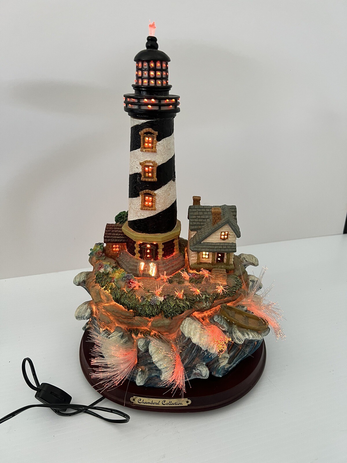Eleco Chambord Collection Fiber optic Lighthouse Collectible Rare