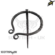 Highland Scottish Wrought Iron Cloak Pin Penannular Brooch - Kilt Pin & Brooches