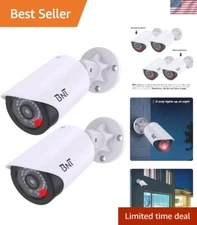 Wireless Indoor/Outdoor Dummy Security Camera with Nighttime LED Light - 2 Pack