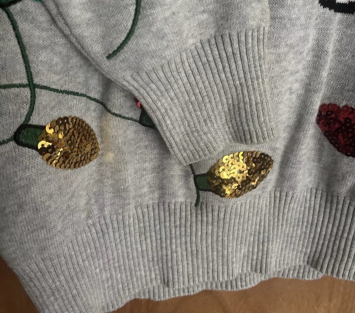 MINNIE MOUSE DISNEY STORE Christmas Light Bulb Sweater Women XXL NEW WT image 4