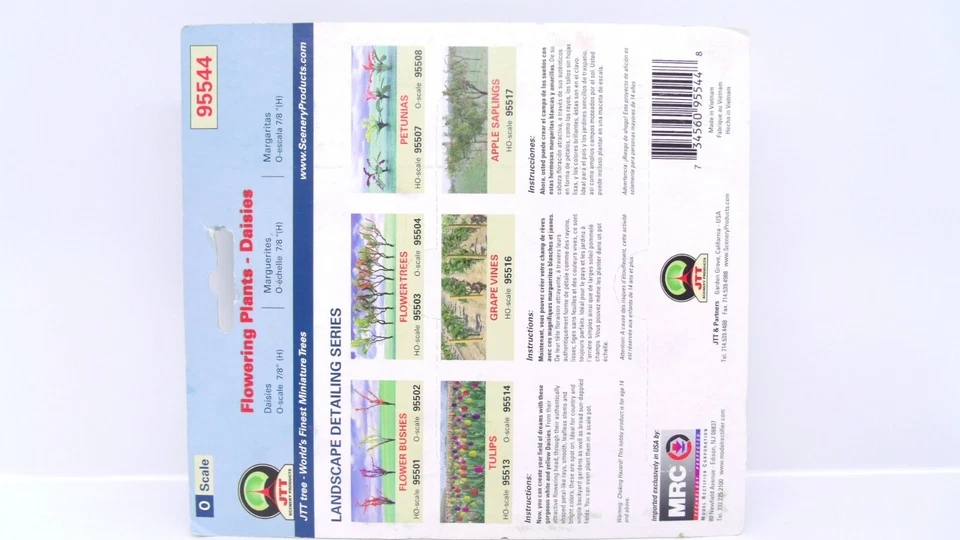 MRC JTT Scenery O Daisies Flowers Train Accessory Layout 7/8"Height 24/pk 95544 - Image 3 of 3