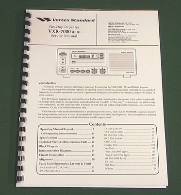 Yaesu VXR-7000u Service Manual: 11''X17'' Schematics / layouts & Protective Covers