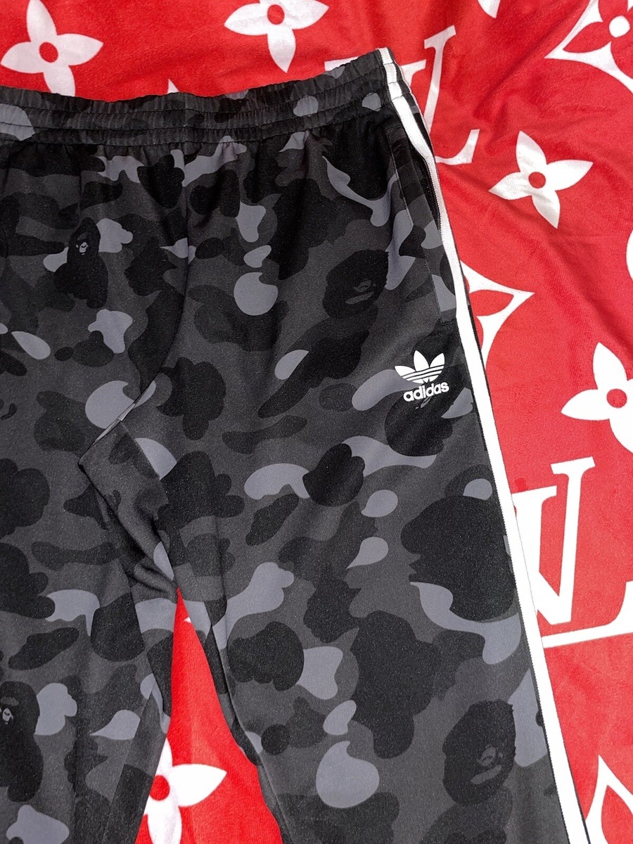 BAPE X adidas adicolor Track Pants Black Cinder Size L Large | eBay