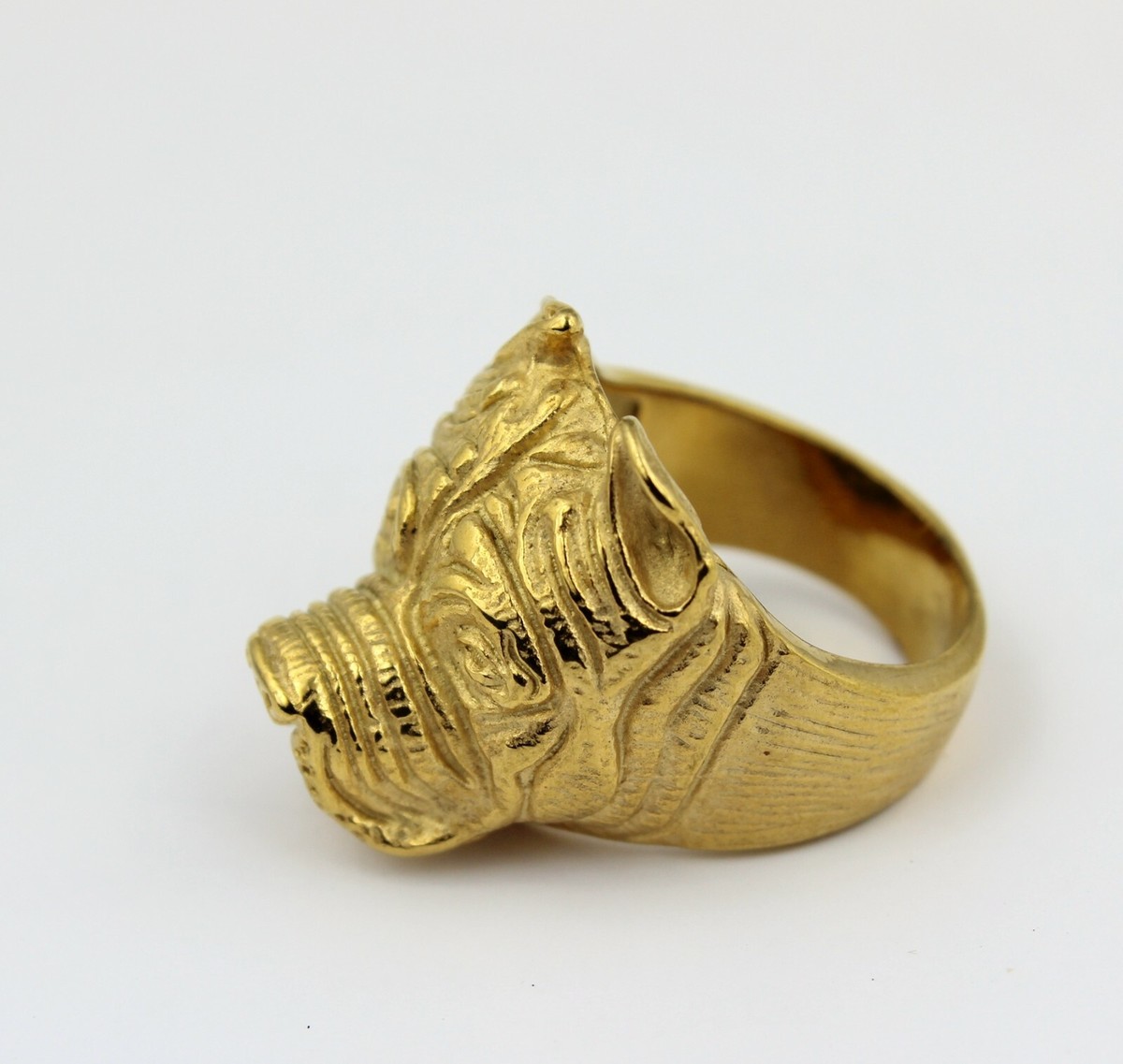 Men's Stainless Steel Punk Rock Rings - Animal Style, Gold/Silver/Titanium, Hypoallergenic