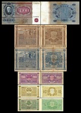 2x  5, 10, 20, 50, 100, 5.000 Markkaa  - Ausgabe 1939 - 1941 - Reproduktion - 13