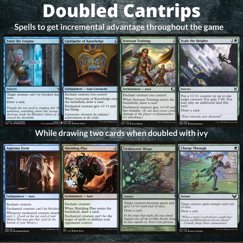Ivy Gleeful Spellthief Magic Gathering Commander Aura doubling MTG full Deck EDH - Picture 4 of 10