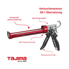 Kartuschenpresse Convoy Super 26 - 310 ml Twin-Thrust Tajima CNV100SP26