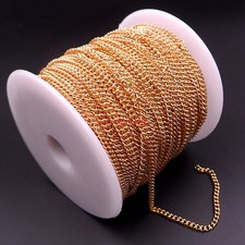 10meter Gold Stainless Steel Thin 1.5mm Link Chain Jewelry Marking Findings DIY