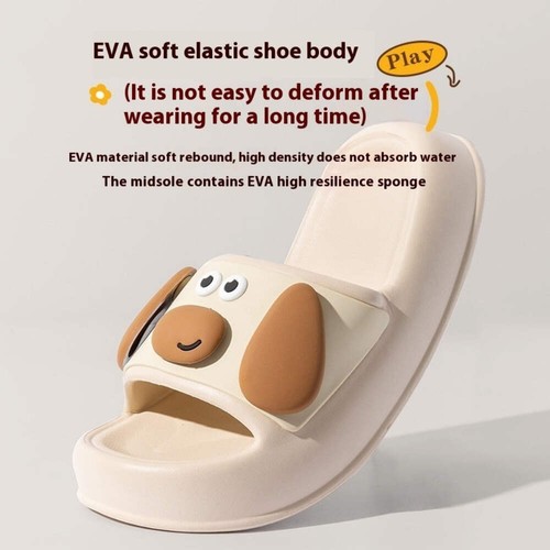 Cute Cartoon Dog Slippers Non-slip Floor Bathroom Slipper Summer Women's House S - Picture 3 of 93