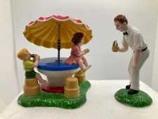 Dept 56-Snow Village - "Ice Cream for Everyone" Set of 2 w/ Box&Sleeve, Retired