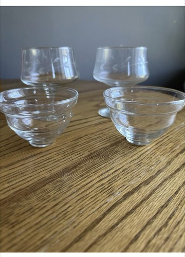2 Princess House Crystal Ice Goblet Shrimp Cocktail Dessert Insert VINTAGE - Picture 3 of 3