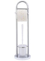 Wenko Stand WC-GARNITUR Siena Chrom Exclusiv Wc BÜRste & Toilettenpapierhalter