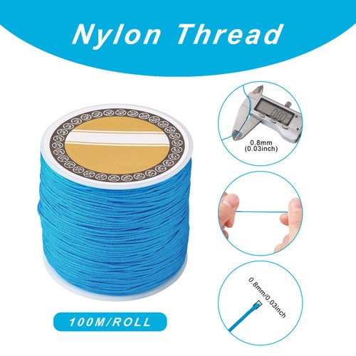 100m/roll Nylon Knotting Thread DIY Crafting String Beading Jewelry Cord 0.8mm - Picture 144 of 236