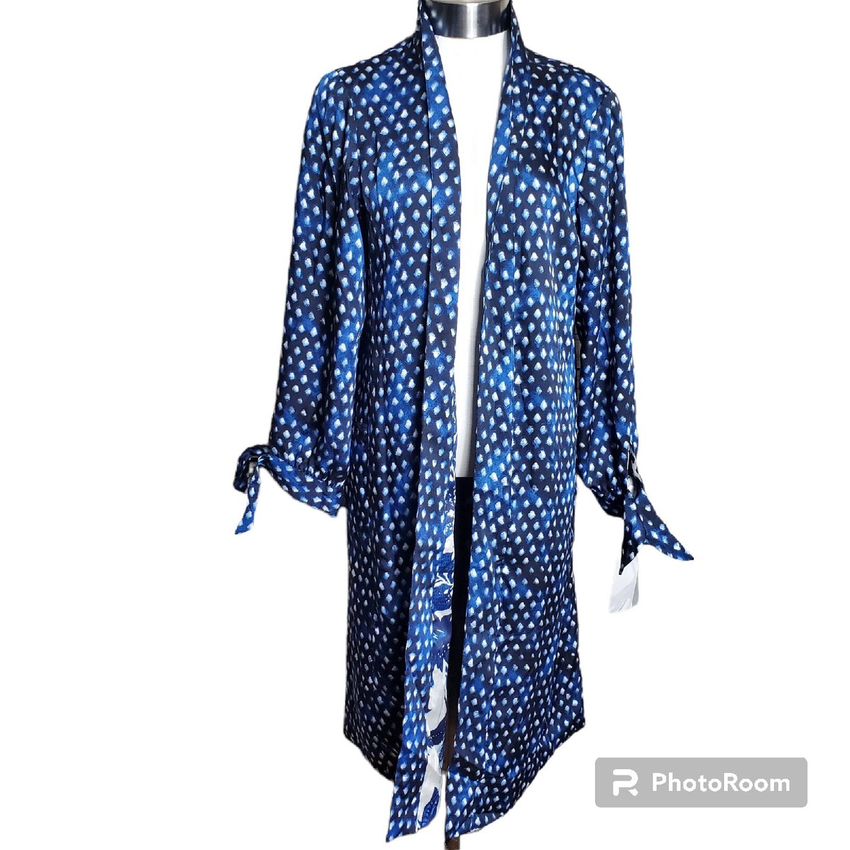 NWT Chico's Reversible Floral Daydream Duster Size 0= US Small Reg