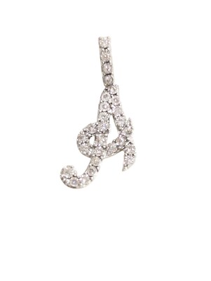 10kt echter Diamant Gelbgold Fanuc Stil Initiale A Anhänger für Männer und Frauen