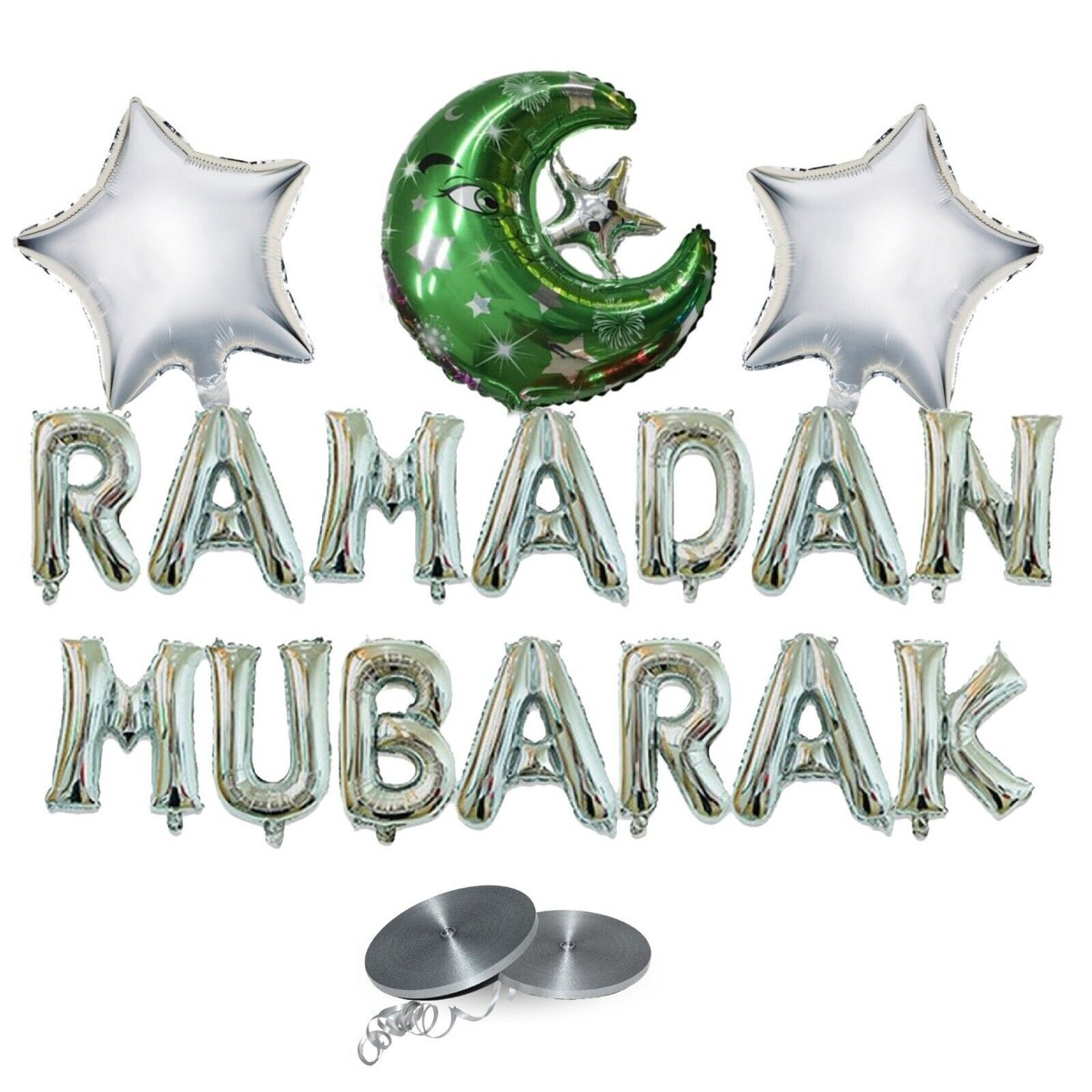 Eid Mubarak Decorazione Palloncini In Oro Nero Luna E Palloncini