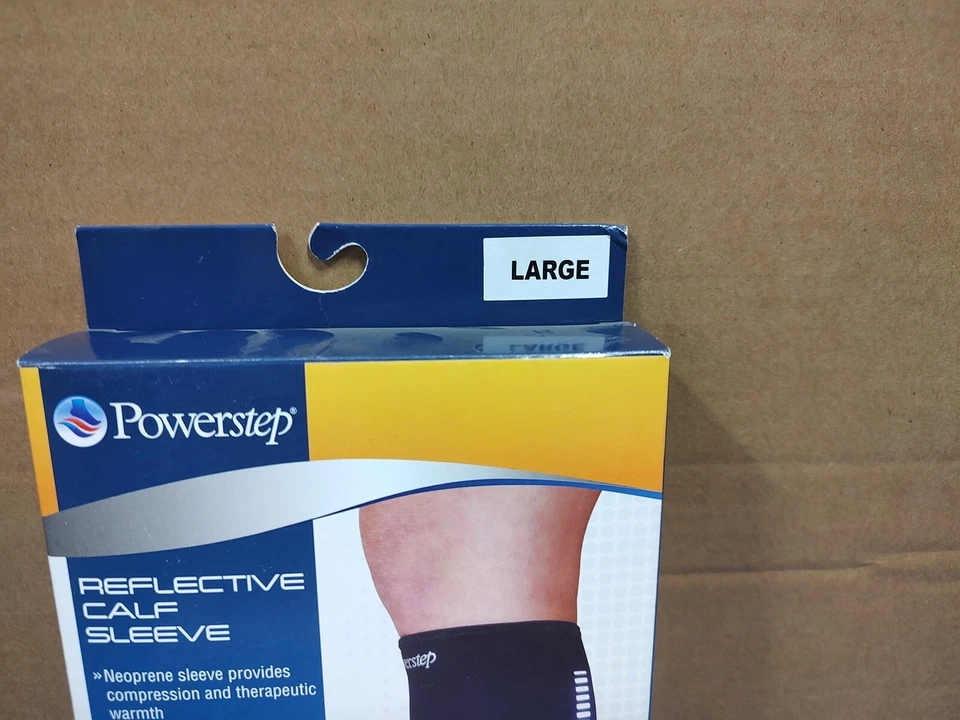 Manga reflectante PowerStep para pantorrilla negra - 7150-10LG, negra, grande Foto 3 de 4