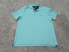 Nautica Polo Shirt Mens Large Classic Fit Performance Deck Shirt Green