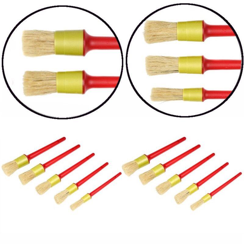 Elan Premium Rundpinsel Set 8-teilig - Synthetik Pinsel Für Ölmalerei Mit Langstiel