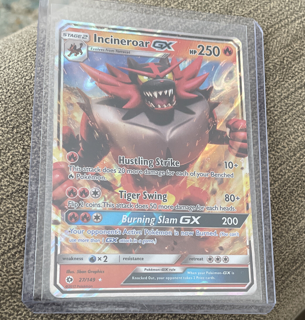incineroar gx pokemon card value Incineroar GX EX M MEGA Pokemon Orica Custom Card Shadow Vmax Gigantamax  Dynamax Tag Team V Charizard