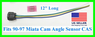 fits Mazda Miata 90-97 Pigtail Camshaft Position Angle Sensor Connector Plug CAS