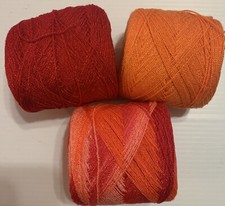 Lace yarn Crystal Colors 672/24/277. Acrylic/Rayon. 900 yards Each.1 lot of 3.