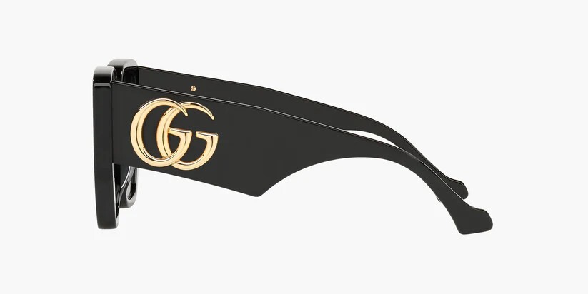☆GUCCI♪ブラックGジャン☆ Gucci GG 0956S 003 Black Gold Cat Eye Grey Lens Oversized