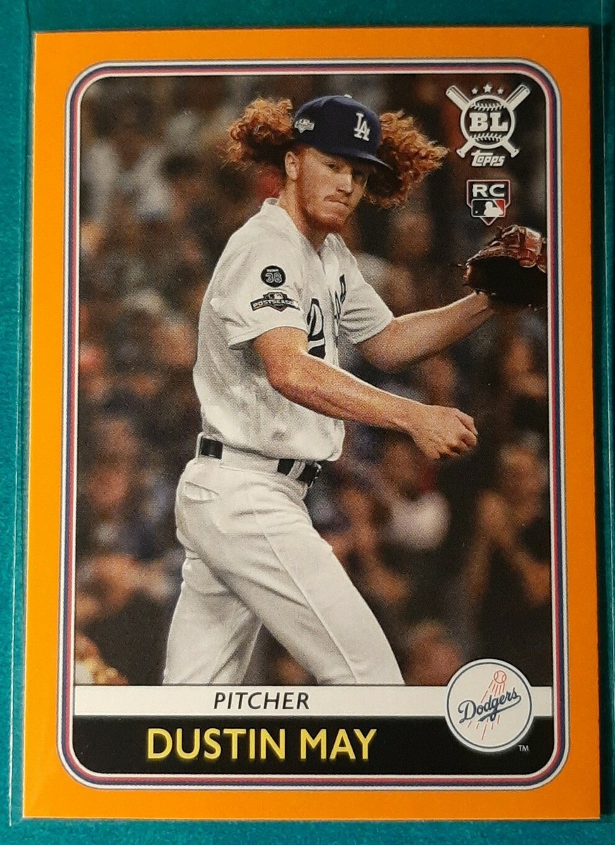 2020 TOPPS BIG LEAGUE ORANGE DUSTIN MAY ROOKIE #60 LOS ANGELES